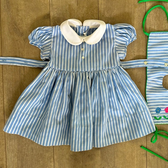 Vintage 24M Girl Striped Tie Front Dress Lord & Taylor Jayne Copeland - Picture 13 of 16